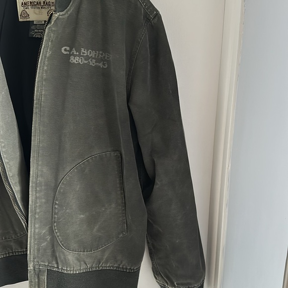 Vintage American Rag cie green canvas jacket. Excellent condition. Smoke free. - Picture 4 of 6